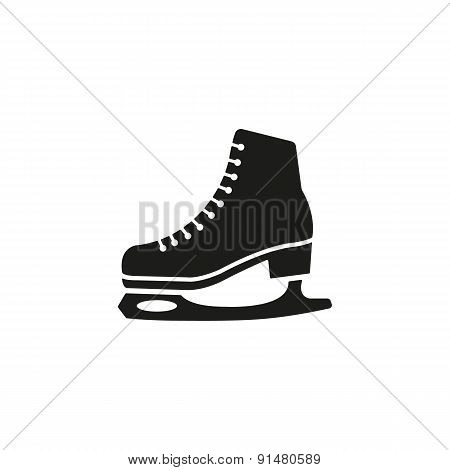 The Skates Icon. Figure Skates Symbol. Flat