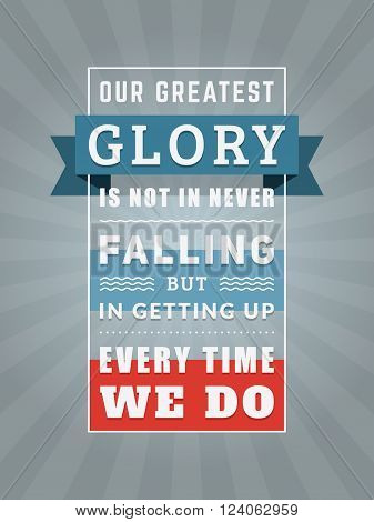 Inspirational And Motivational Quotes Typographic Poster Design In Flat Style. Vector Template For P