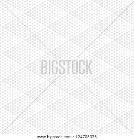 Vector bright geometric halftone seamless pattern. Retro pointillism vector seamless background. Vector old school design. Vector light gray dotted texture