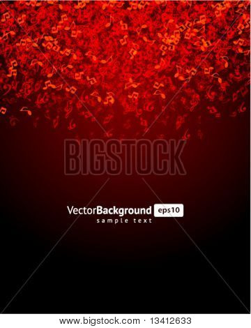 Notes de musique vector background