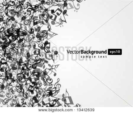 Notes de musique vector background