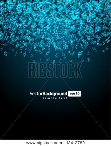 Notes de musique vector background