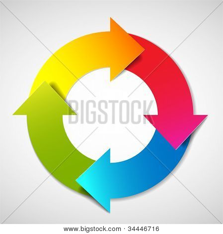 Diagrama del ciclo de vida de colorido Vector / esquema