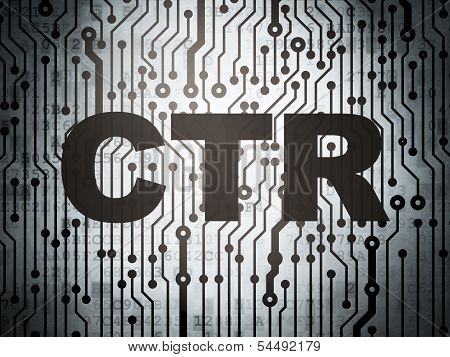 Finance concept: circuit board with CTR