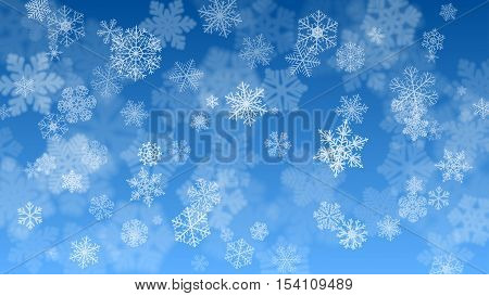 Christmas Background Of Falling Snowflakes