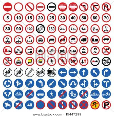 road sign icons