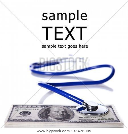 High cost for a good healthcare service (selective focus)