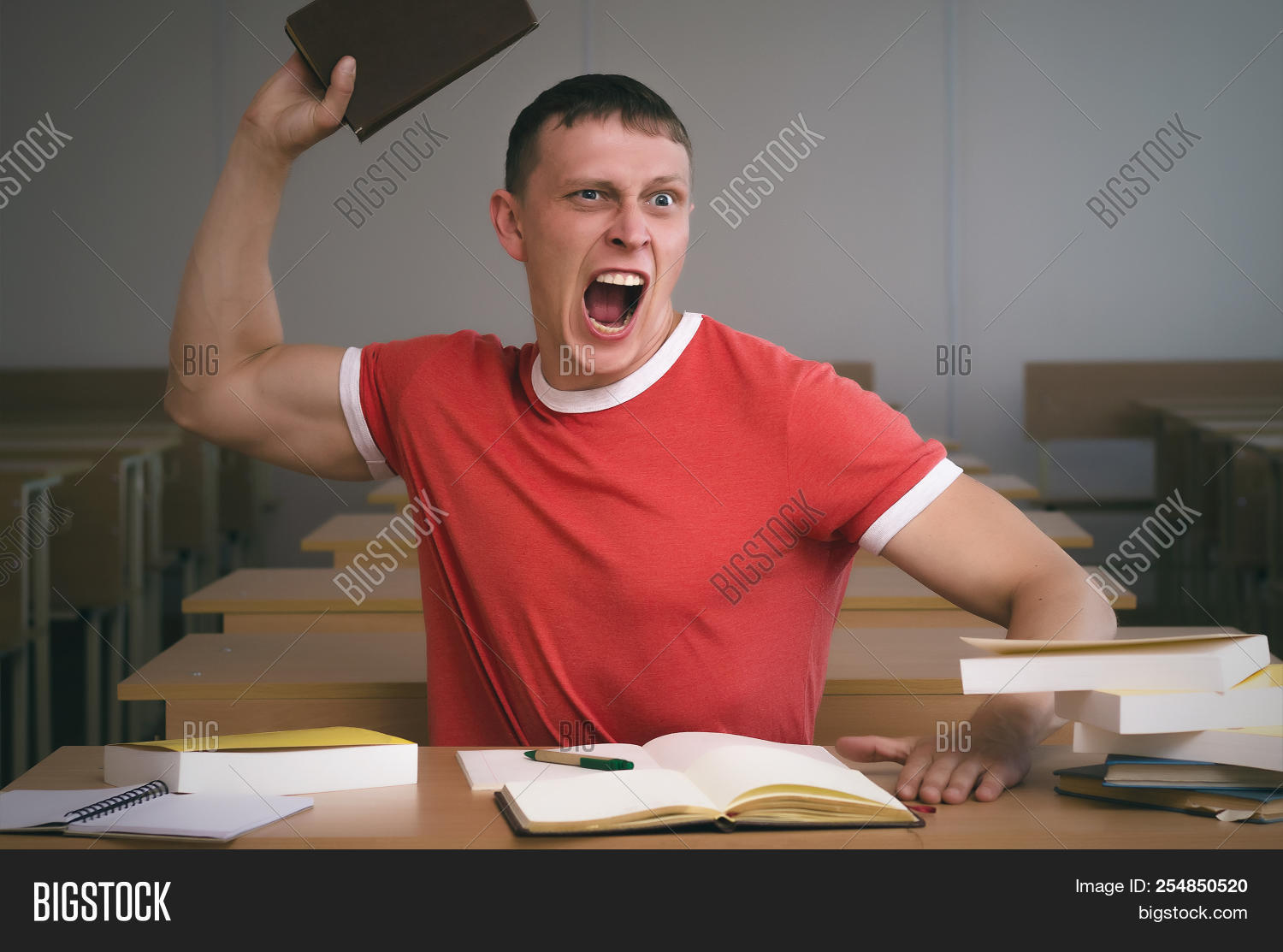 Angry Student In Classroom