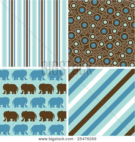 seamless patterns with fabric texture, baby boy patterns