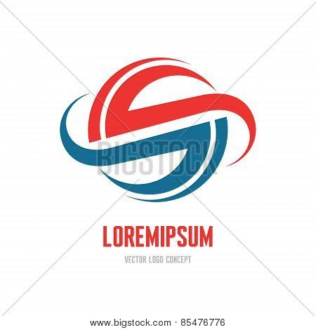 Lorem ipsum - abstract vector logo concept illustration. Abstract planet vector logo.