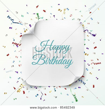 Happy Birthday greeting card template