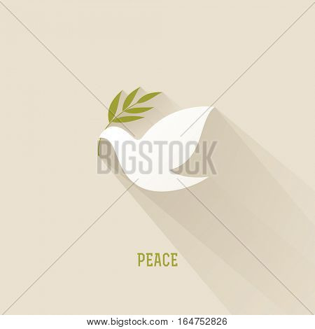 Peace dove with olive branch