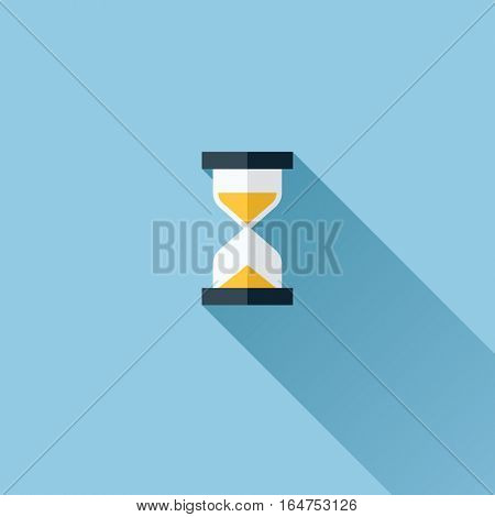 Modern flat vector icon of hourglasses