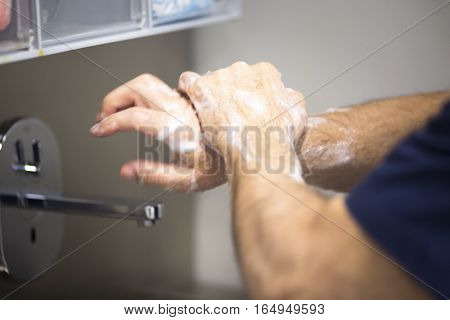 Surgeon Washing Hands