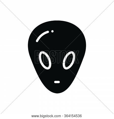 Black Solid Icon For Alien Foreigner Gringo Stranger Unknown