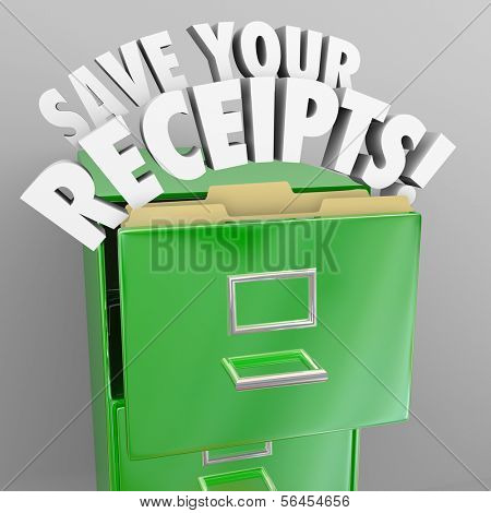 Save Your Receipts File Cabinet Proof Money Spending Audit