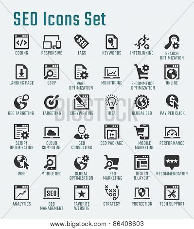 SEO Related Big Vector Icon Set