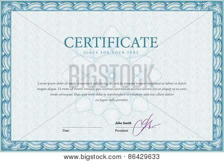 Template certificate and diplomas, currency. Vector