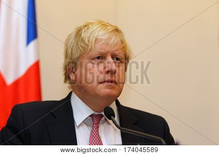 P.klimkin, B.johnson And W.waszczykowski Press Conference In Kiev