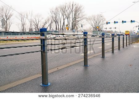 Cable Barrier, Also Called Guard Cable Or Wire Road Safety Barrier, Is Increasingly Used Road Safety