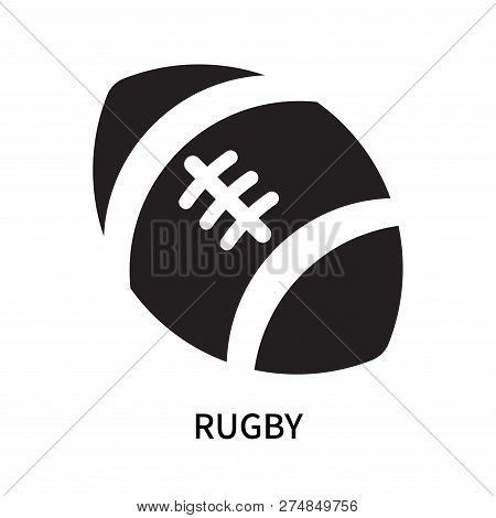 Rugby Icon Isolated On White Background. Rugby Icon Simple Sign. Rugby Icon Trendy And Modern Symbol