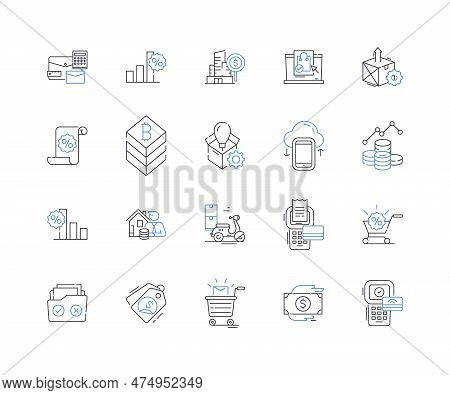 Swaps Markets Line Icons Collection. Derivatives, Trading, Contracts, Futures, Options, Interest, Ra