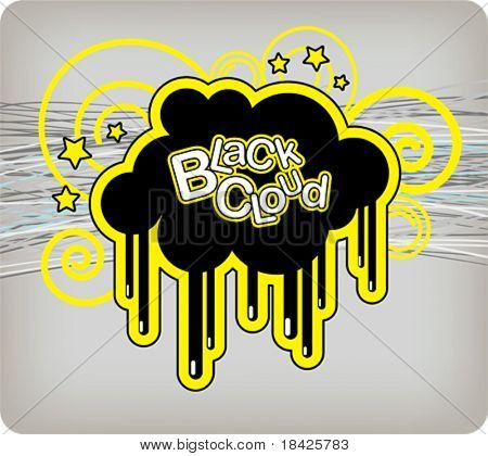 Vector illustration Black Cloud