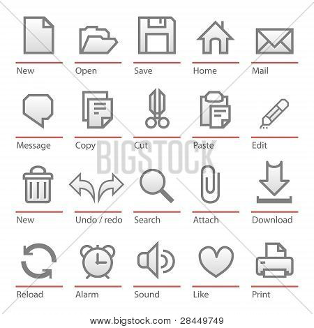 Universal software icon set