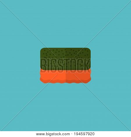 Flat Icon Sponge Element. Vector Illustration Of Flat Icon Wisp Isolated On Clean Background. Can Be Used As Wisp, Sponge And Bast Symbols.