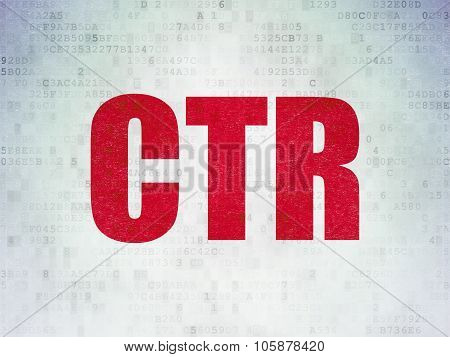 Finance concept: CTR on Digital Paper background