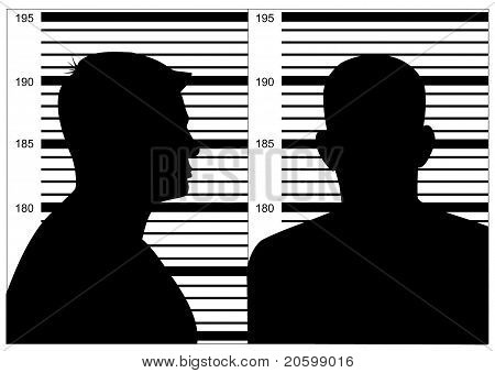 Black Mug Shot On White Background