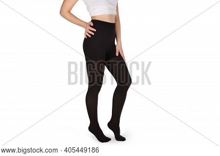 Compression Hosiery. Medical Compression Stockings And Tights For Varicose Veins And Venouse Therapy