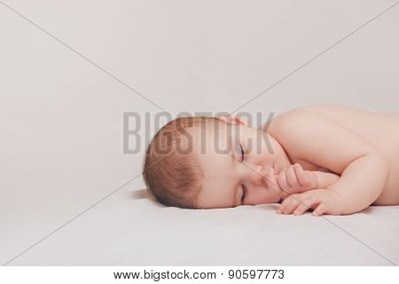 Sleeping infant boy