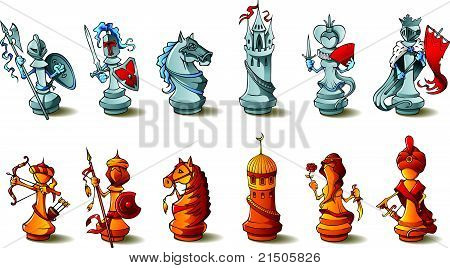 Chess pieces set