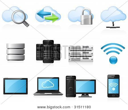 Il cloud computing icone