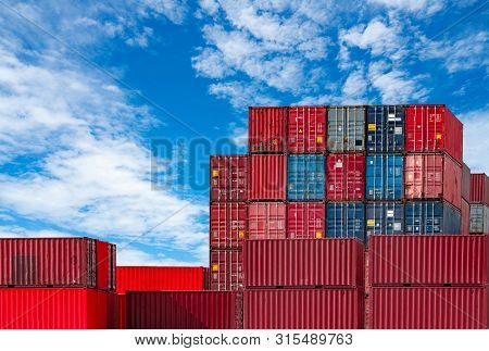 Container Logistic. Cargo And Shipping Business. Container Ship For Import And Export Logistic. Cont