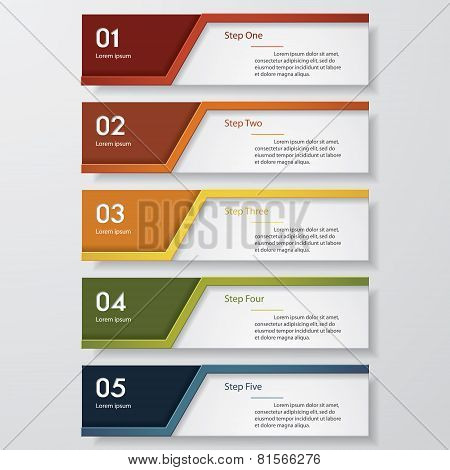 Design clean number banners template. Vector.