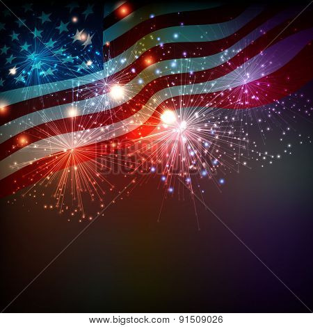 Fireworks background for 4th of July