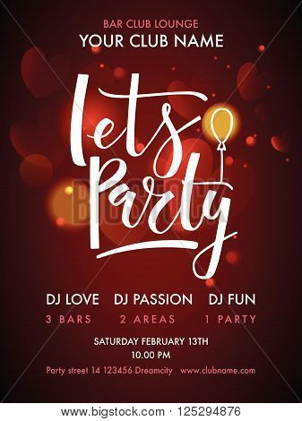 Let's Party Lettering Typography