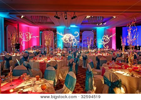 Salón decorado para India Weding