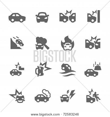 Car Crashes Icons