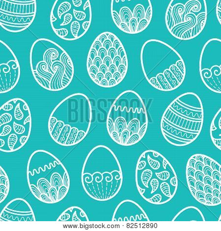 Outline easter eggs pattern