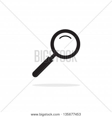 Magnifying glass vector icon, magnifier zoom, magnify icon, concept of search icon, research logo idea, exploring emblem, investigation symbol, outline linear simple flat pictogram isolated on white