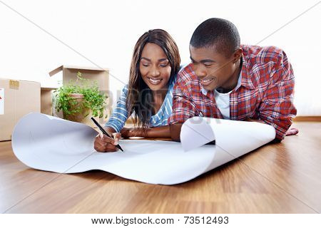 new home plans for young african black couple in apartment