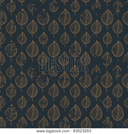 Pattern leafs gold