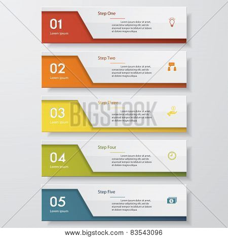 Design clean number banners template. Vector.