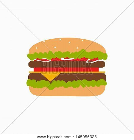 Fast food background concept. Vector fast food meal illustration. Concept of flat fast food icons. Colorful fast food vector concept  for your design. Fast food elements isolated.