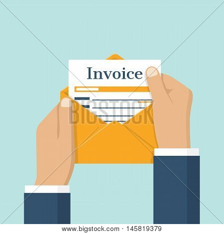 Invoice Envelope In Hand