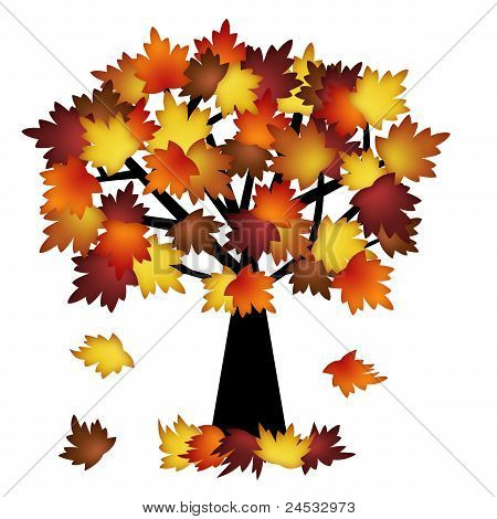 Colorato autunno foglie sull'albero