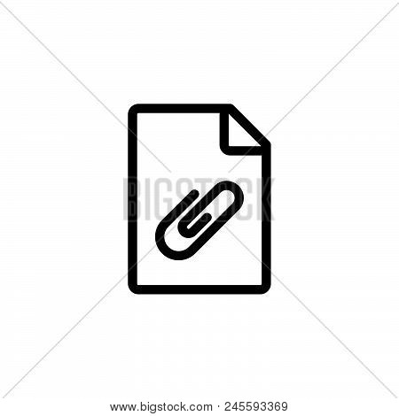 Attachment Vector Icon On White Background. Attachment Modern Icon For Graphic And Web Design. Attac